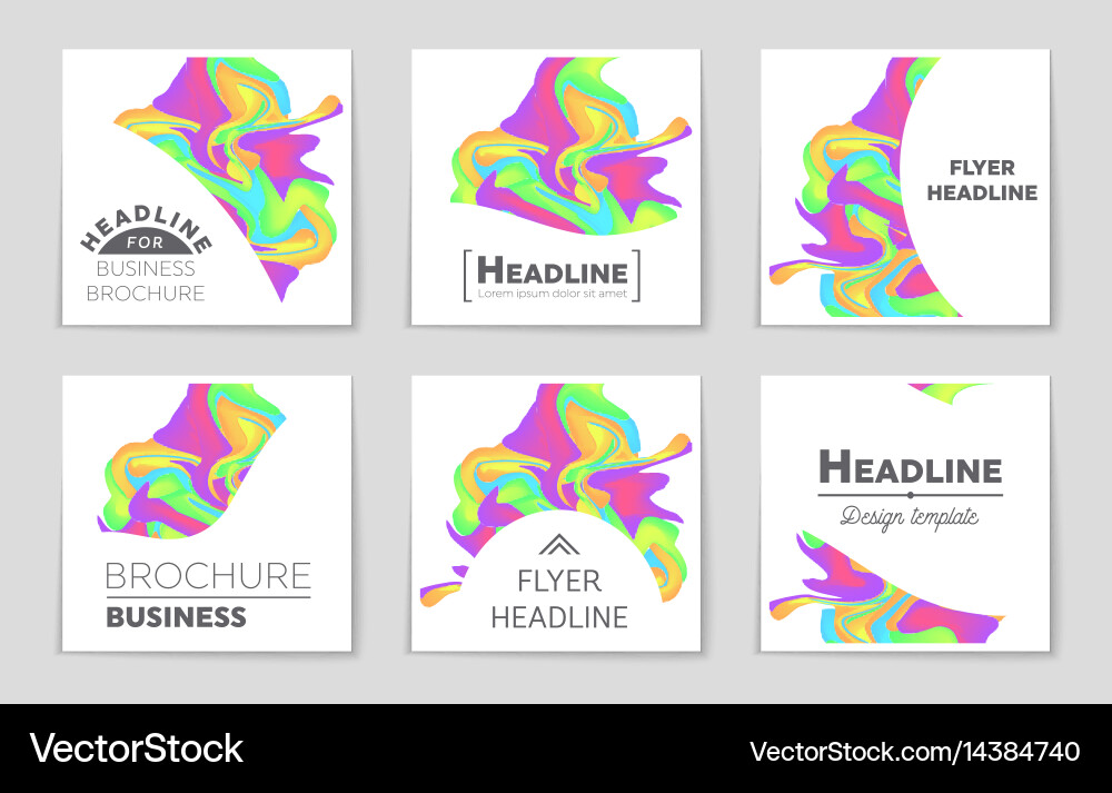 Abstract layout background set for art Vector Image