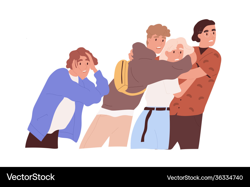 Angst und Angst Menschen die Schock ausdrücken Angst und Angst Menschen die Schock ausdrücken vektorbild