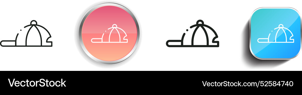 Cap icon thin linear regular and button style vector image