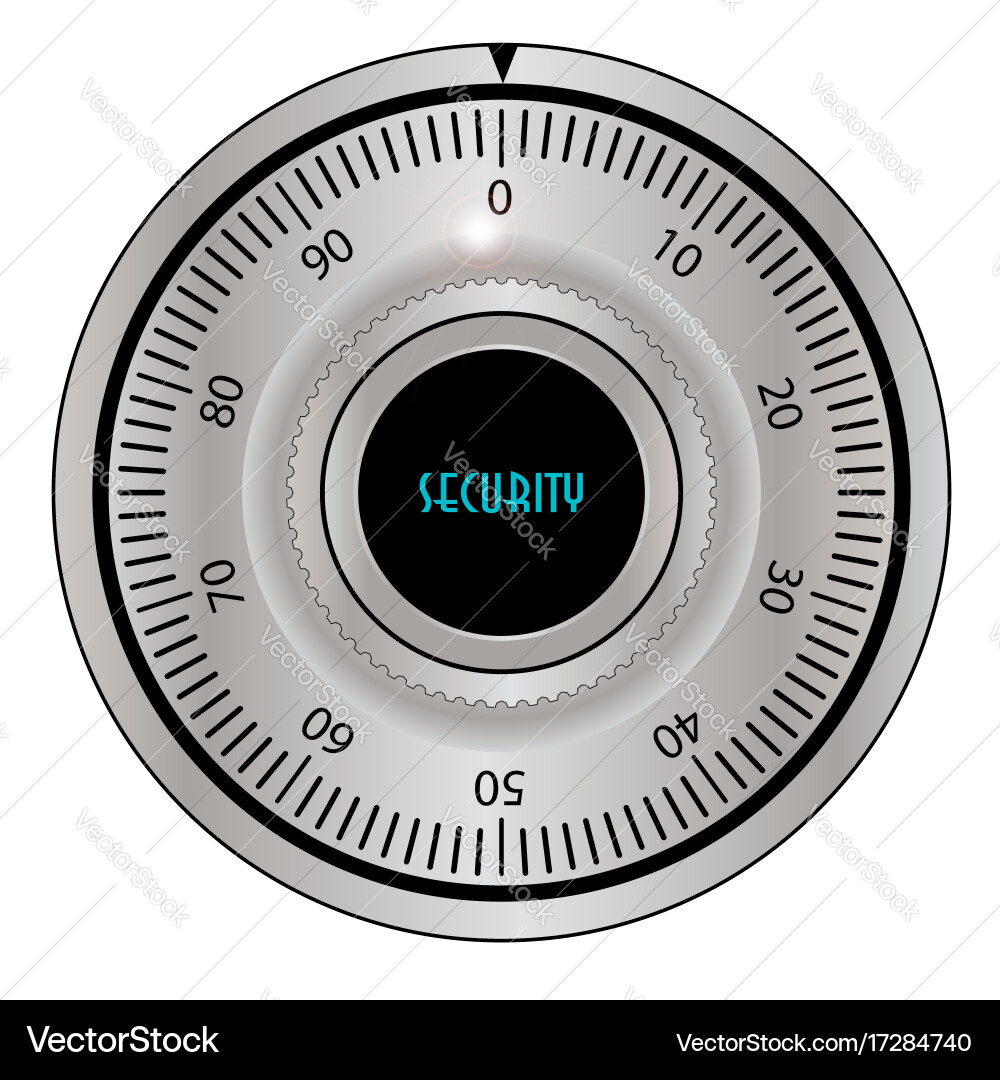 Combination Lock Security System vector image
