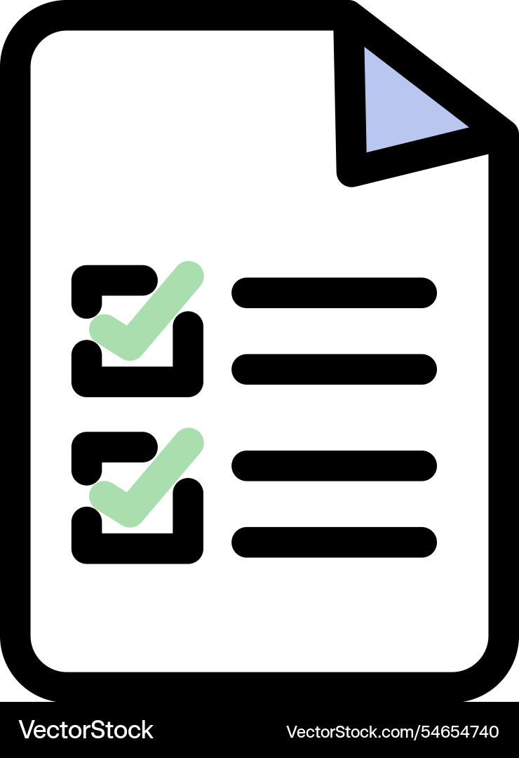 Document with bullet points icon symbol - to do vector image