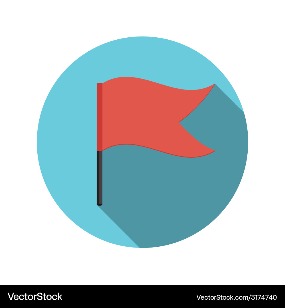 Flat design concept flag with long shadow Vector Image