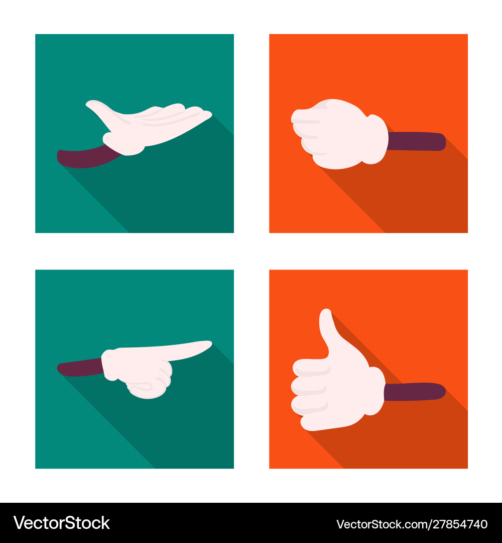 Isolated object animation and gestures sign Vector Image