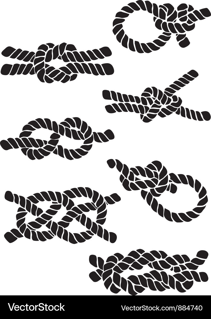 Knot Silhouettes vector image