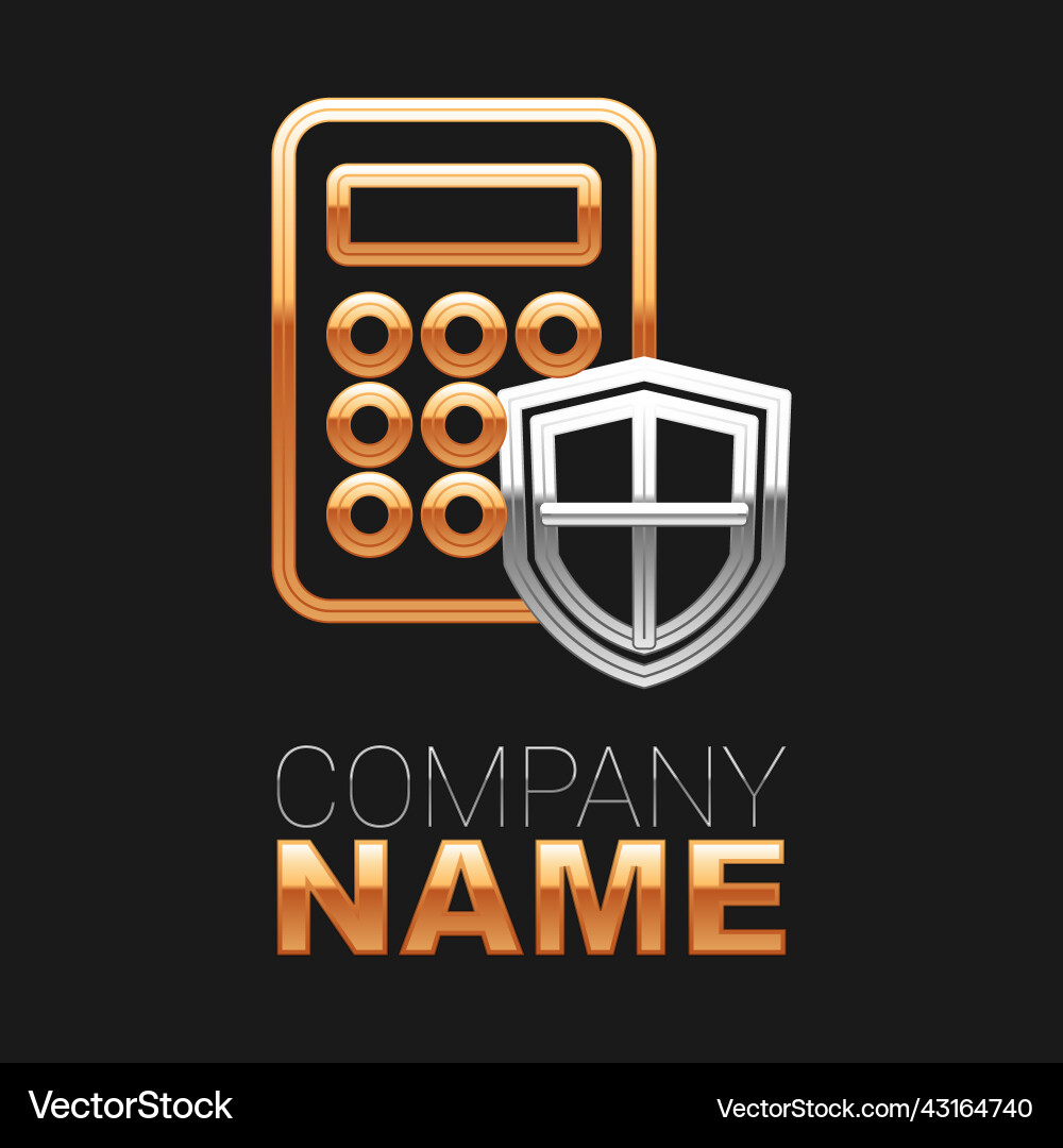 Line security system control panel with display Line security system control panel with display vector image