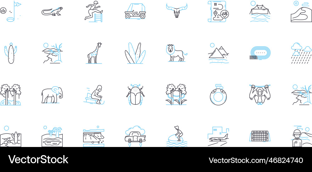 Mind boggling linear icons set perplexing vector image