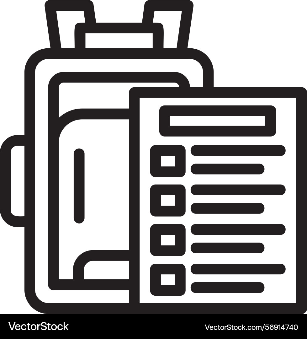 Packing list linear style icon design Vector Image