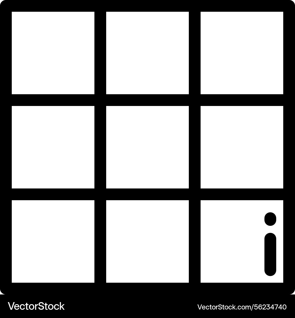 Pixels icon thin linear style design isolated Pixels icon thin linear style design isolated vector image