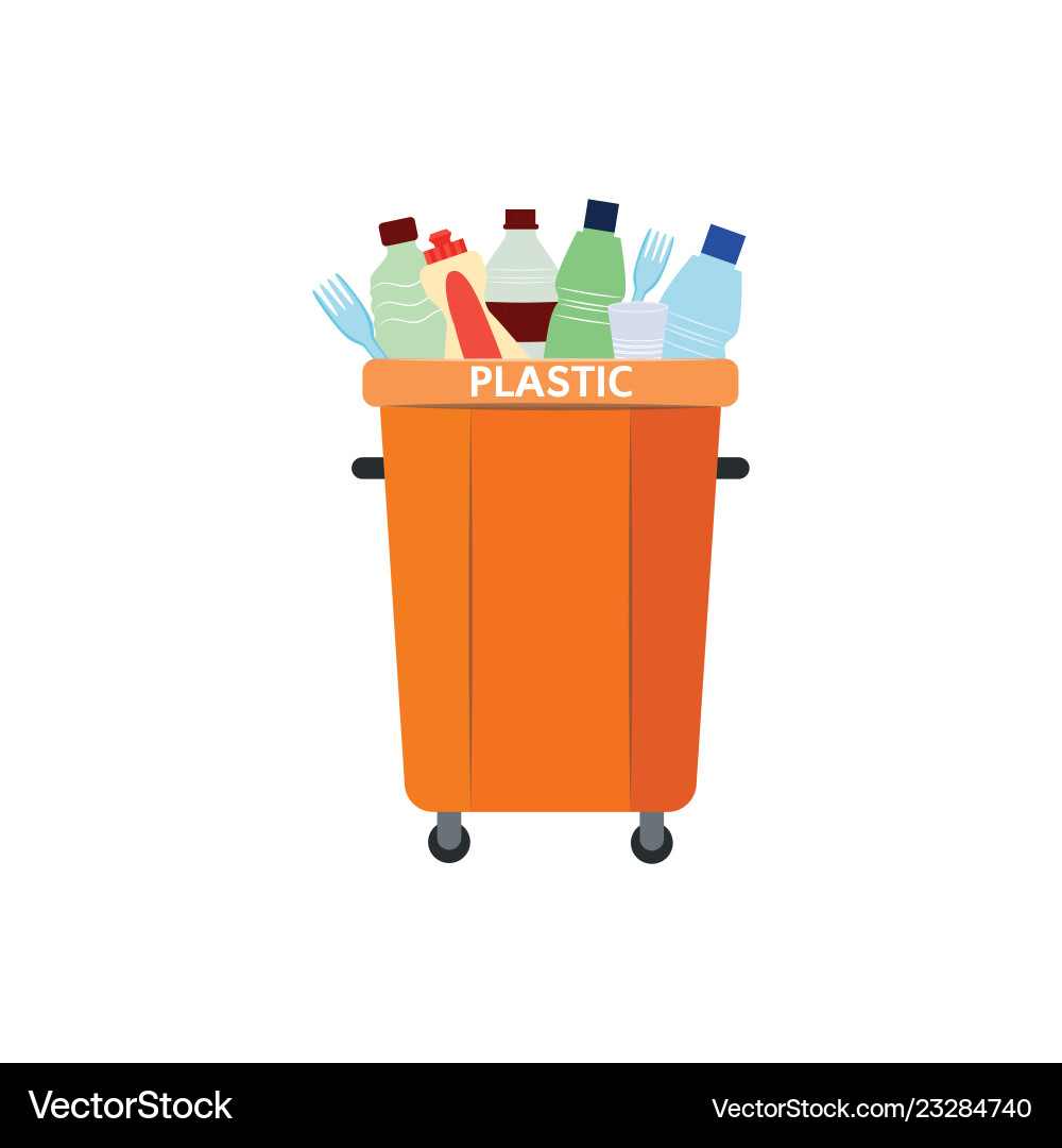 Recycle trash bin Royalty Free Vector Image - VectorStock