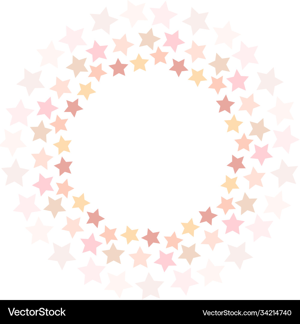 Round frame made stars with space for text Vector Image