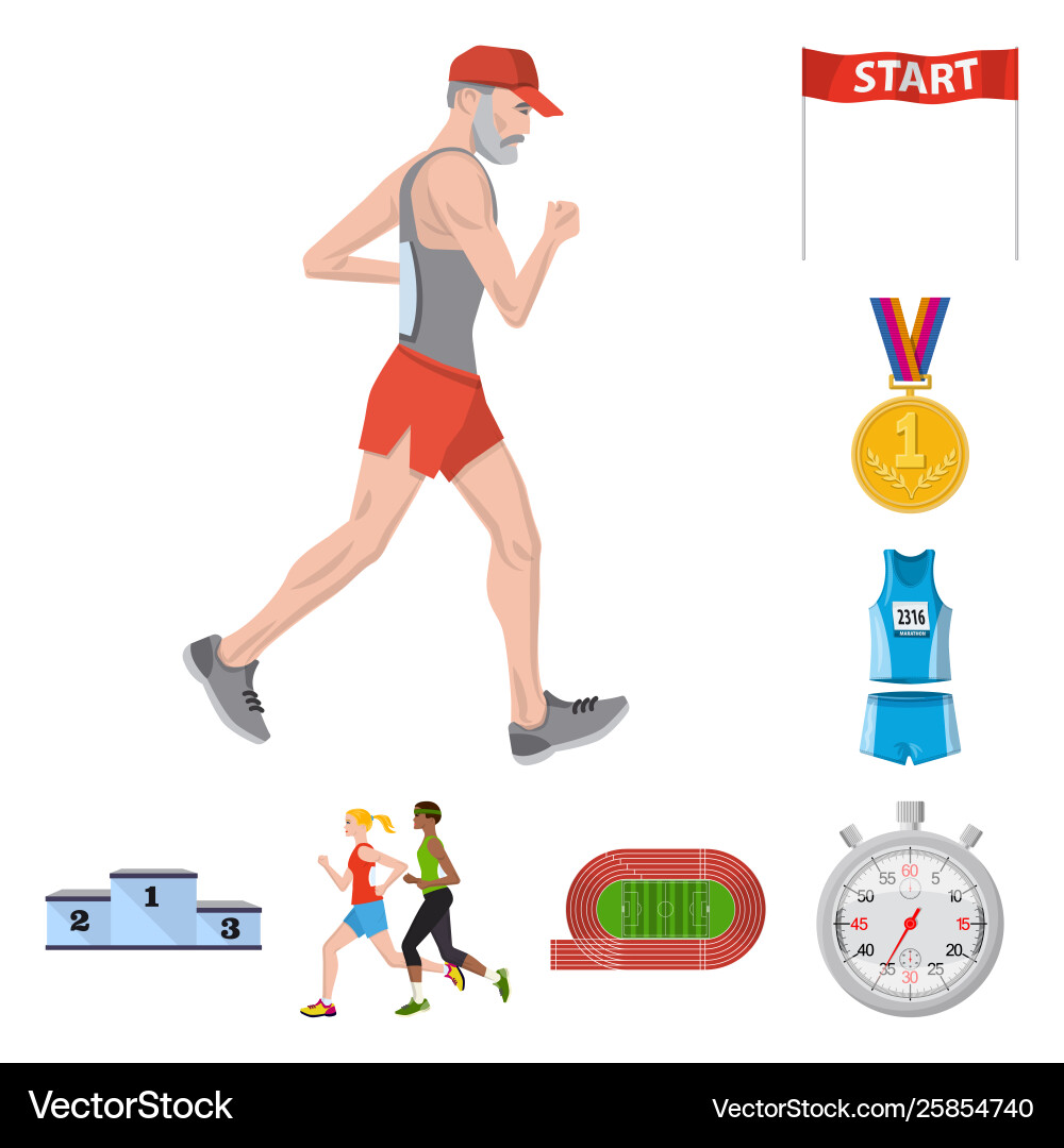 Step and sprint symbol Step and sprint symbol vector image