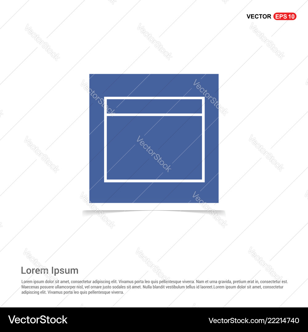 Sticky note icon - blue photo frame Vector Image
