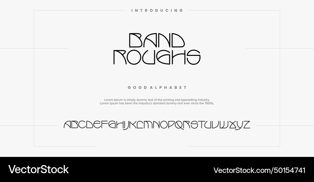 Abstract minimal modern alphabet font vector image