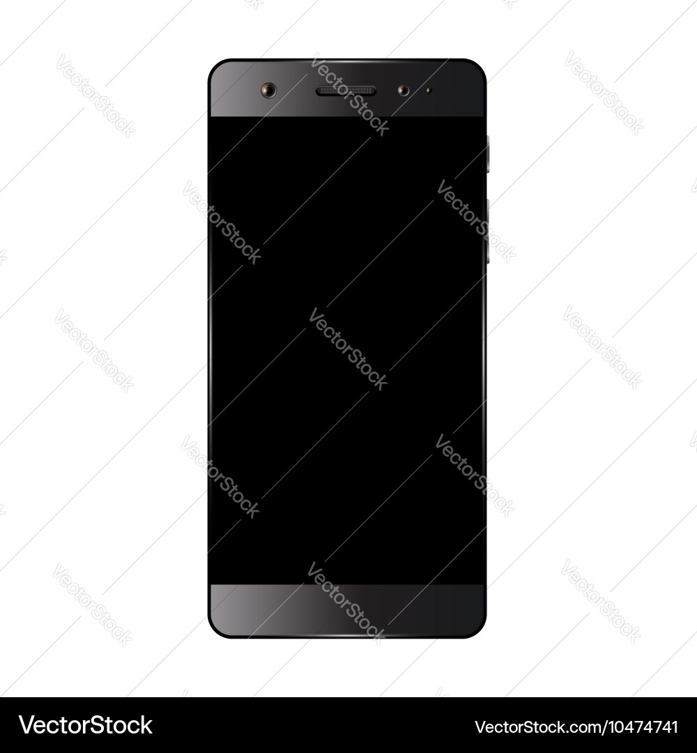 Black smartphone isolated Royalty Free Vector Image