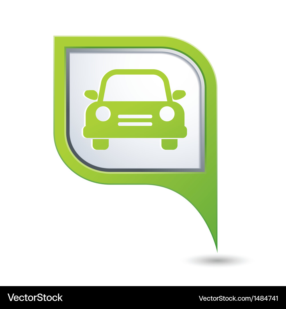 Car Pointer Icon - Navigation Vector Image
