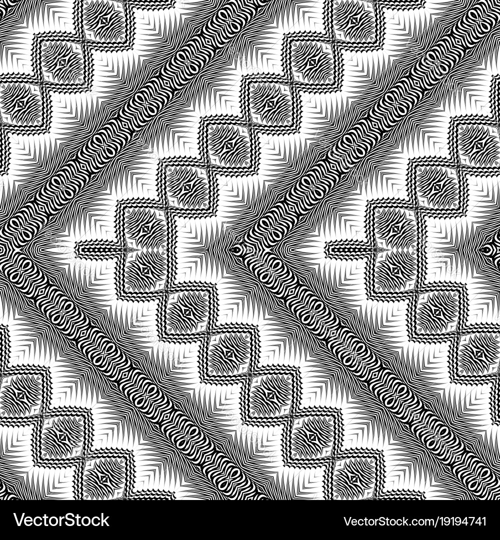 Design seamless monochrome zigzag pattern Vector Image