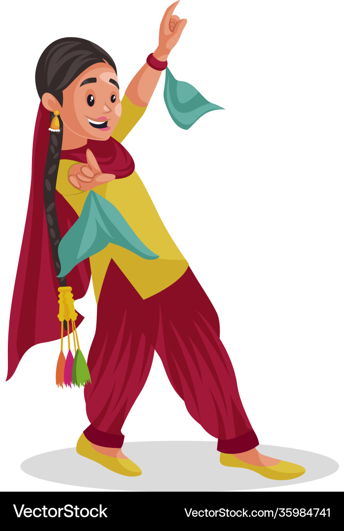 Indian punjabi frau karikatur Indian punjabi frau karikatur vektorbild