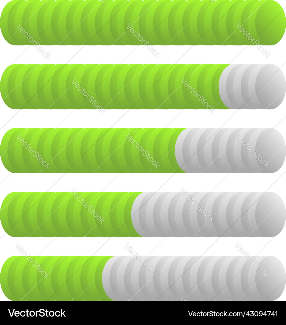 Level progress interval indicator gauge meter Vector Image