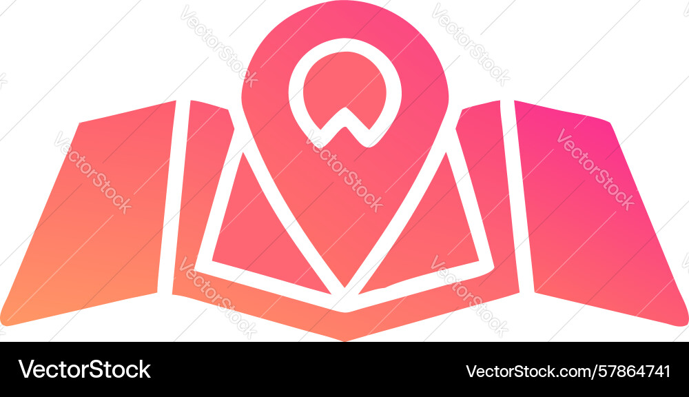 Map pin with stylized signifying navigation Vector Image