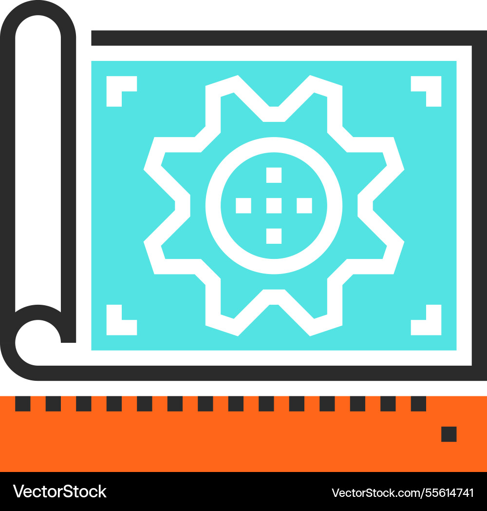Prototyping flat line web icon concept Prototyping flat line web icon concept vector image