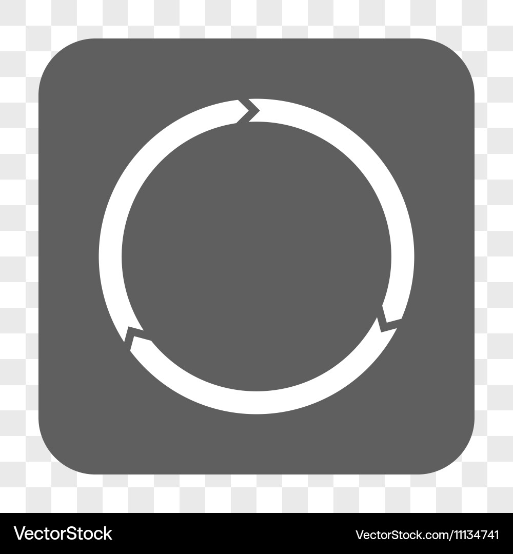 Rotation rounded square button Vector Image
