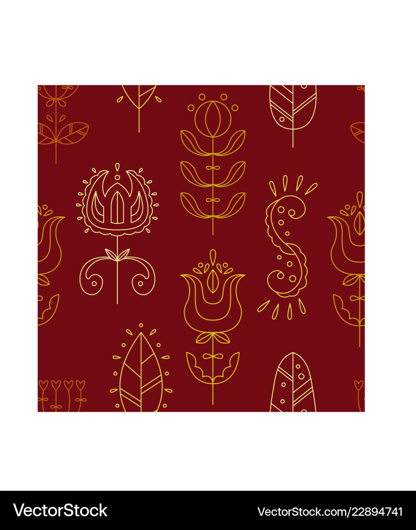 Seamless pattern in scandinavian Vector Image