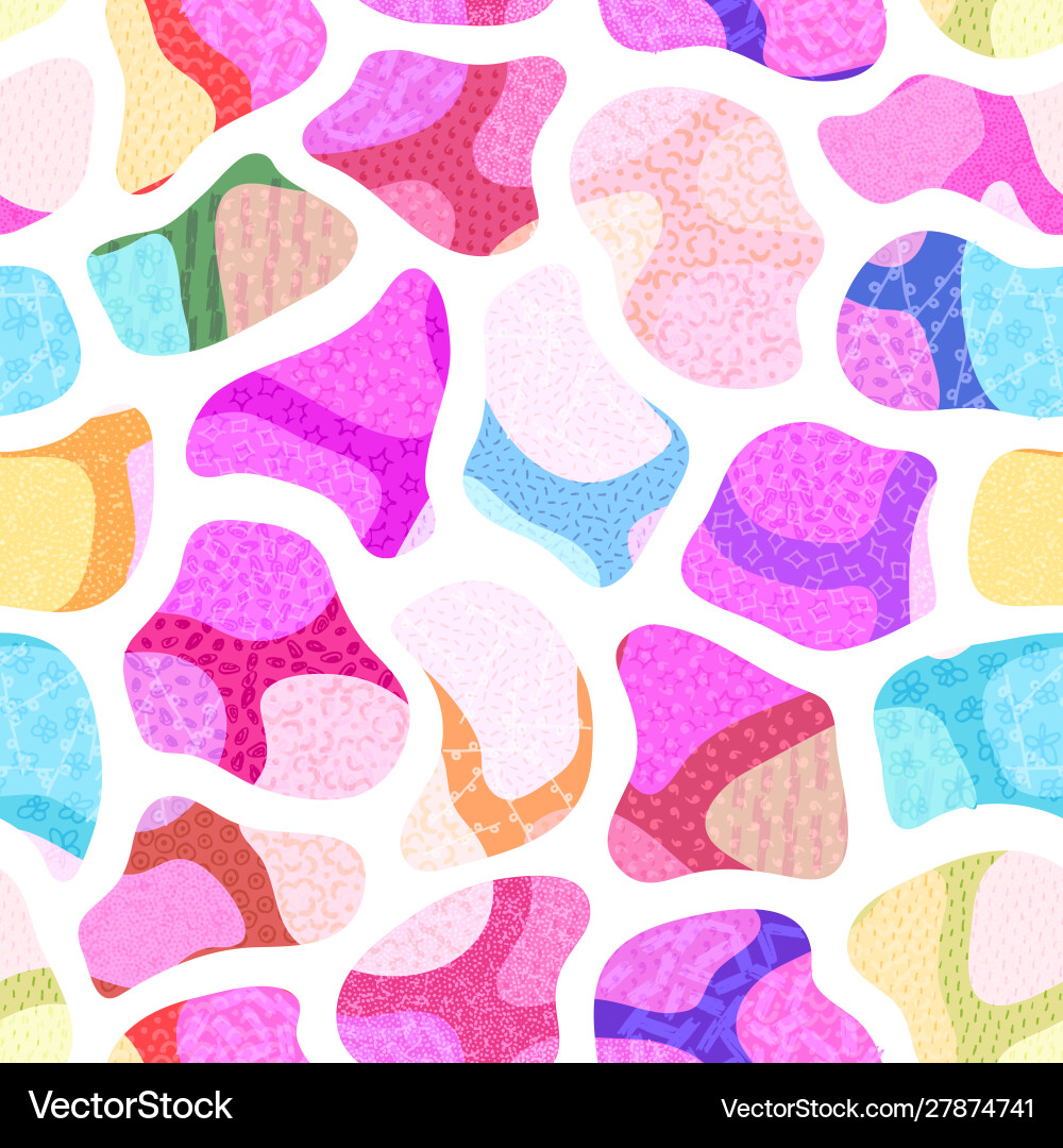 Seamless pattern with hand drawn abstract Vector Image