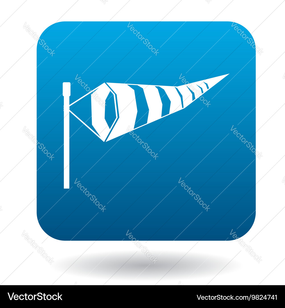Windsock icon in simple style vector image
