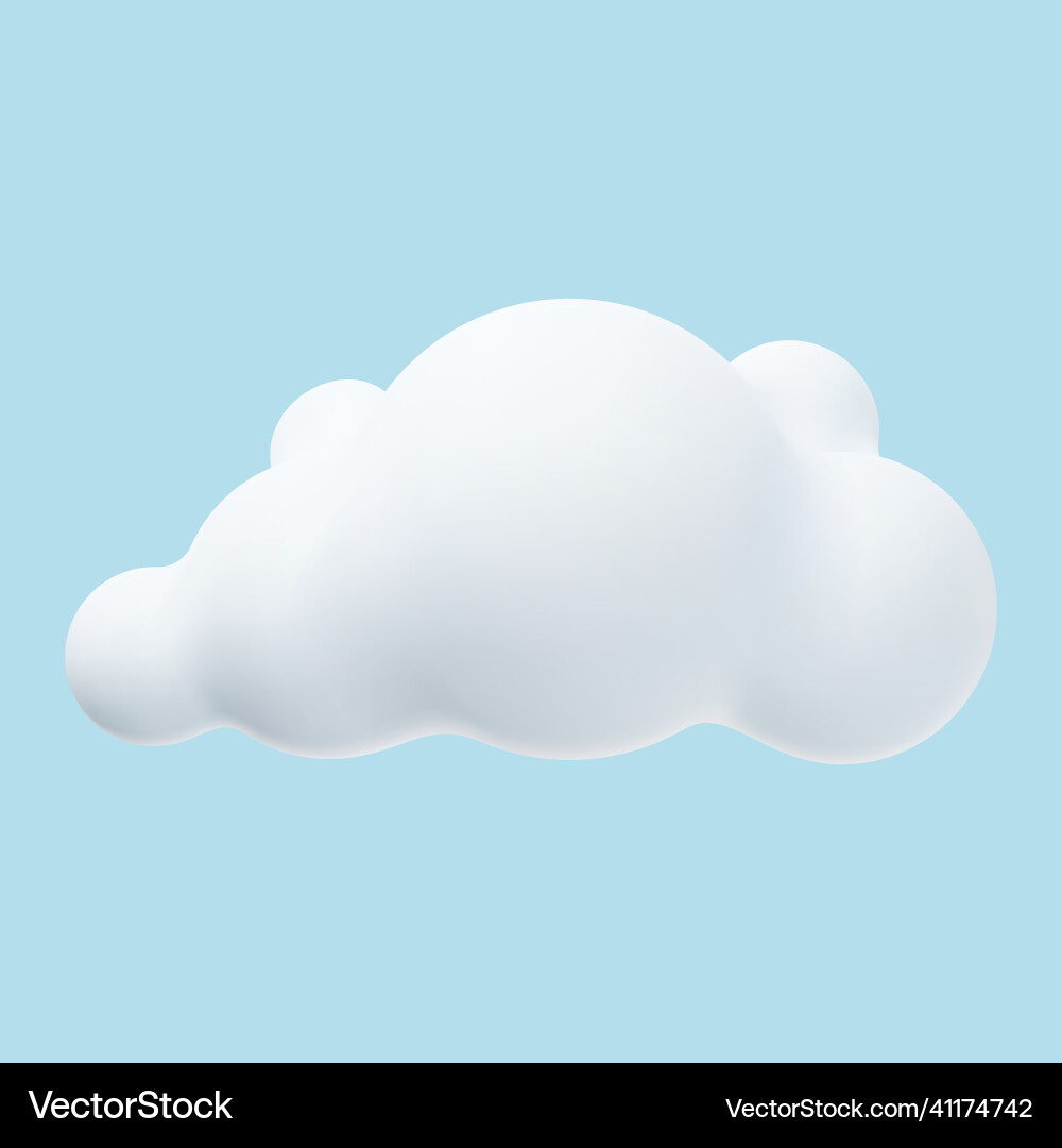 3d realistic simple clouds 3d realistic simple clouds vector image