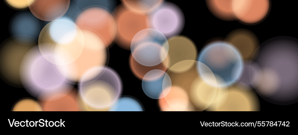 Abstract color shining bokeh isolated Vector Image