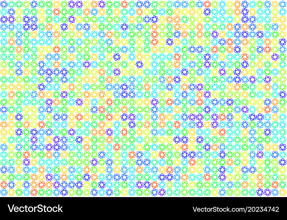Abstract colored oval mixed shape pattern Vector Image