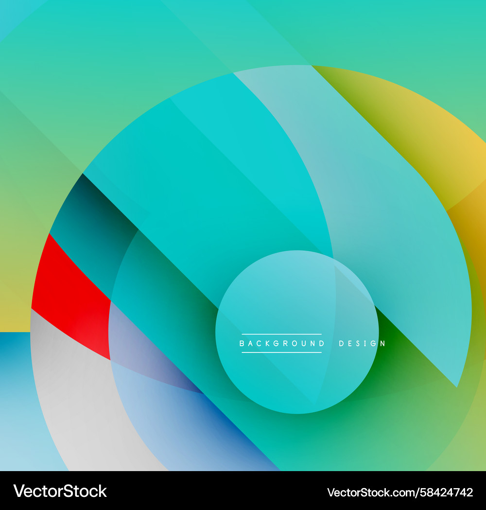 Abstract design features overlapping colorful Vector Image