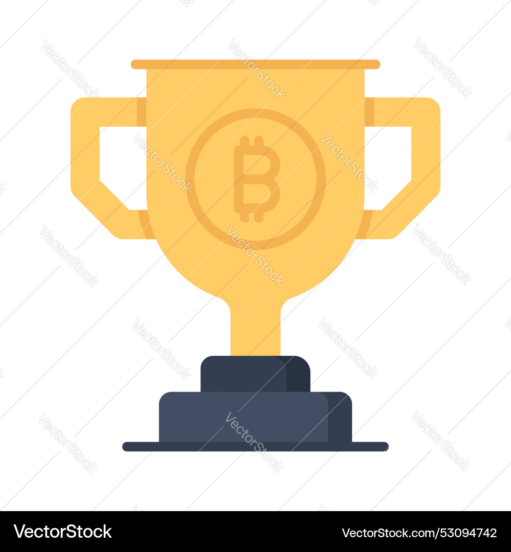Bitcoin reward in customizable style isolated Vector Image
