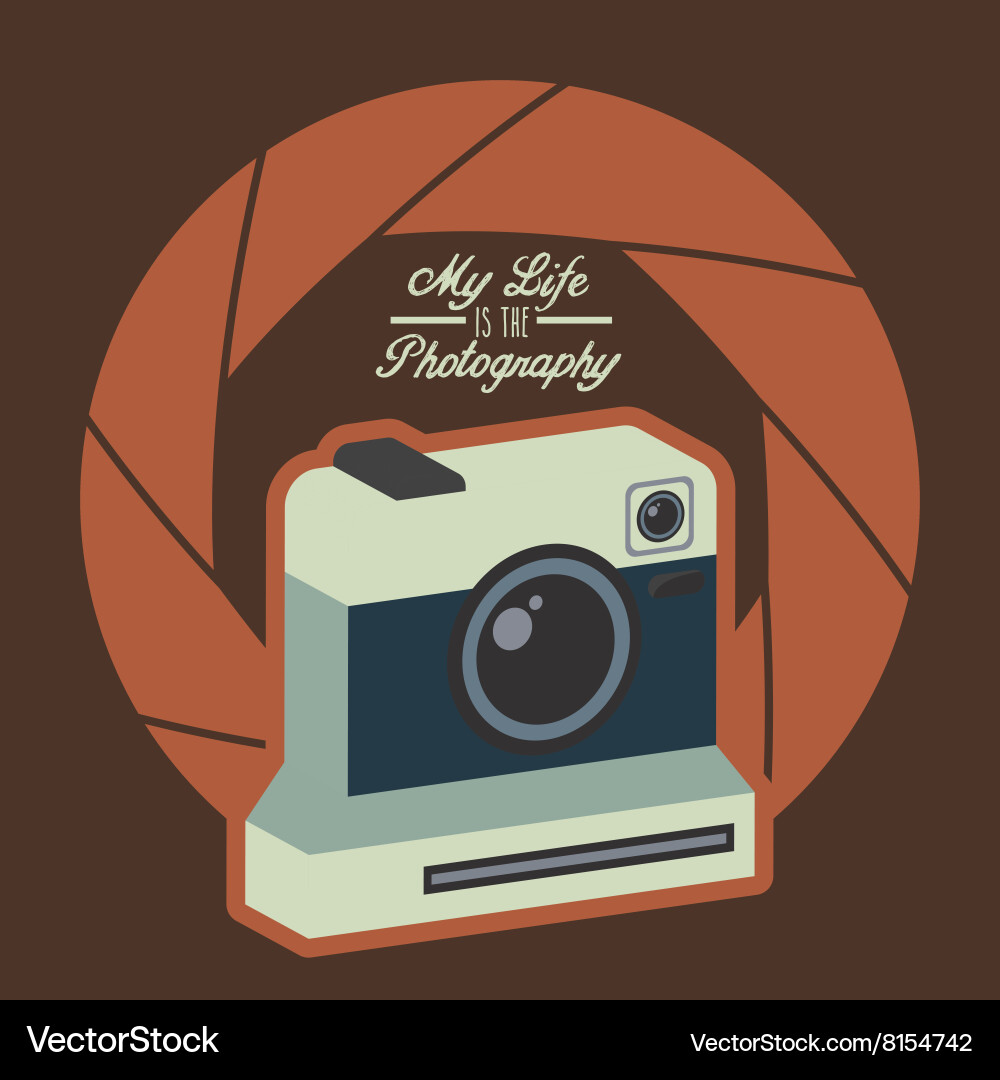 Camera shutter background vector image
