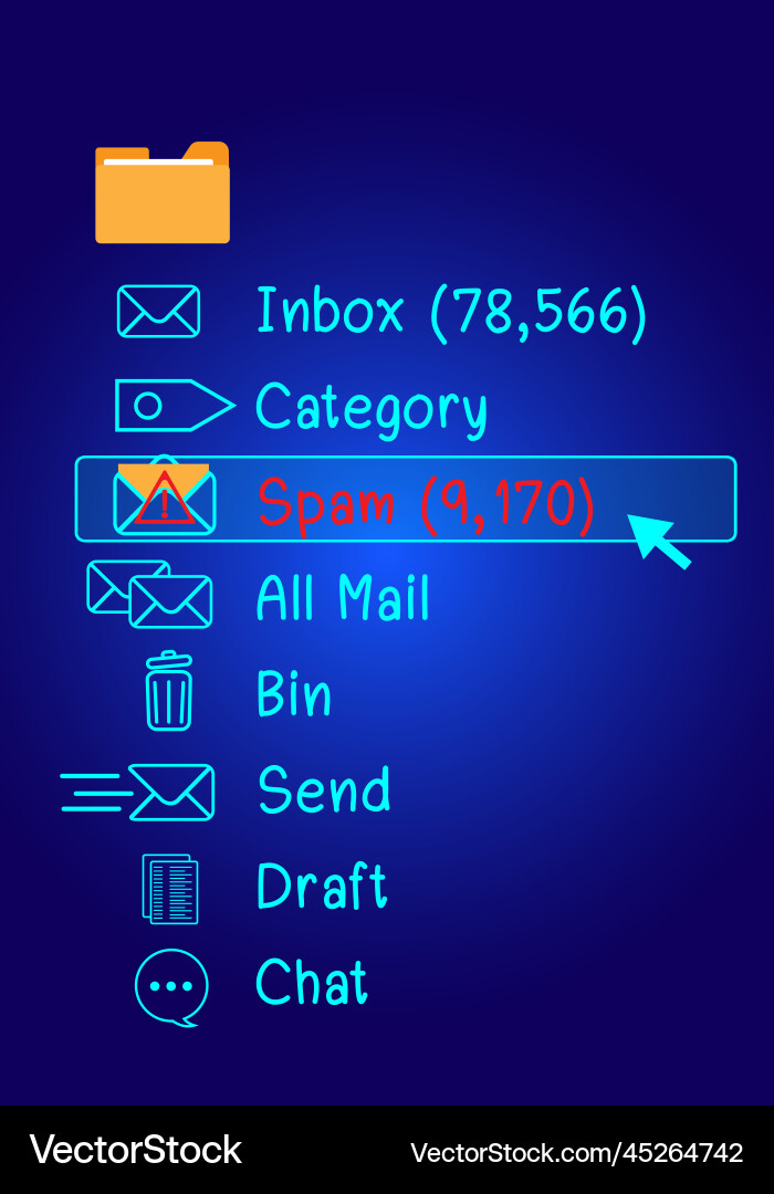 Concept of e-mail and computer viruses review Vector Image