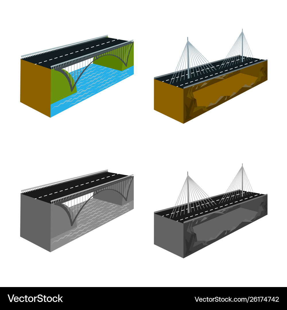 Design connection and logo set vector image