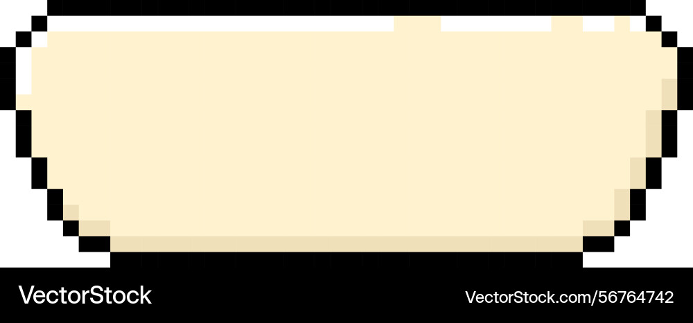 Empty pixel game button or frame Empty pixel game button or frame vector image