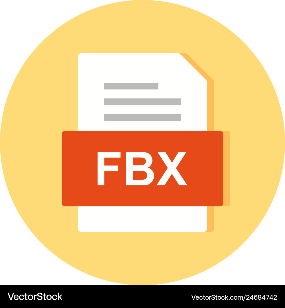 Fbx file document icon Vector Image