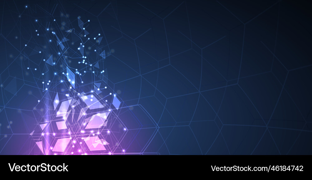 Neural network concept connected cells with links Neural network concept connected cells with links vector image