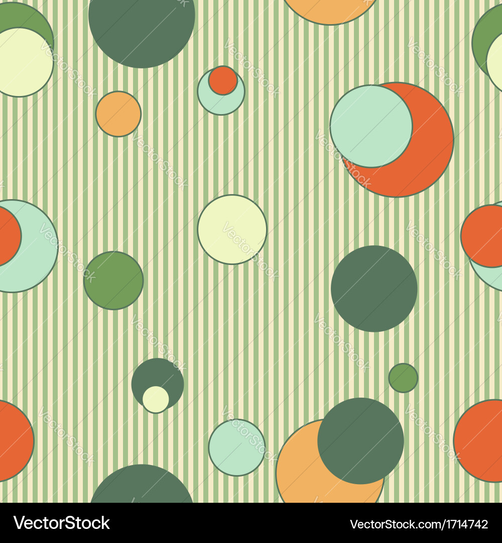 Seamless pattern with circles and lines vector image