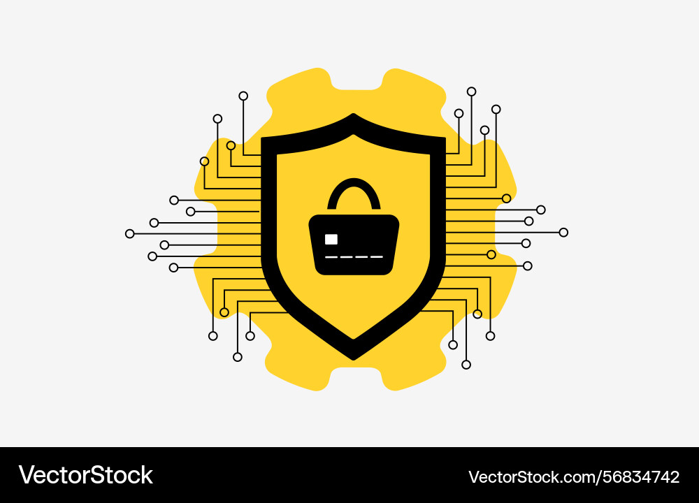 Secure online transactions with encryption e Vector Image