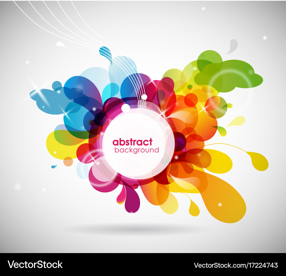 Abstract colored background with different shapes vector image