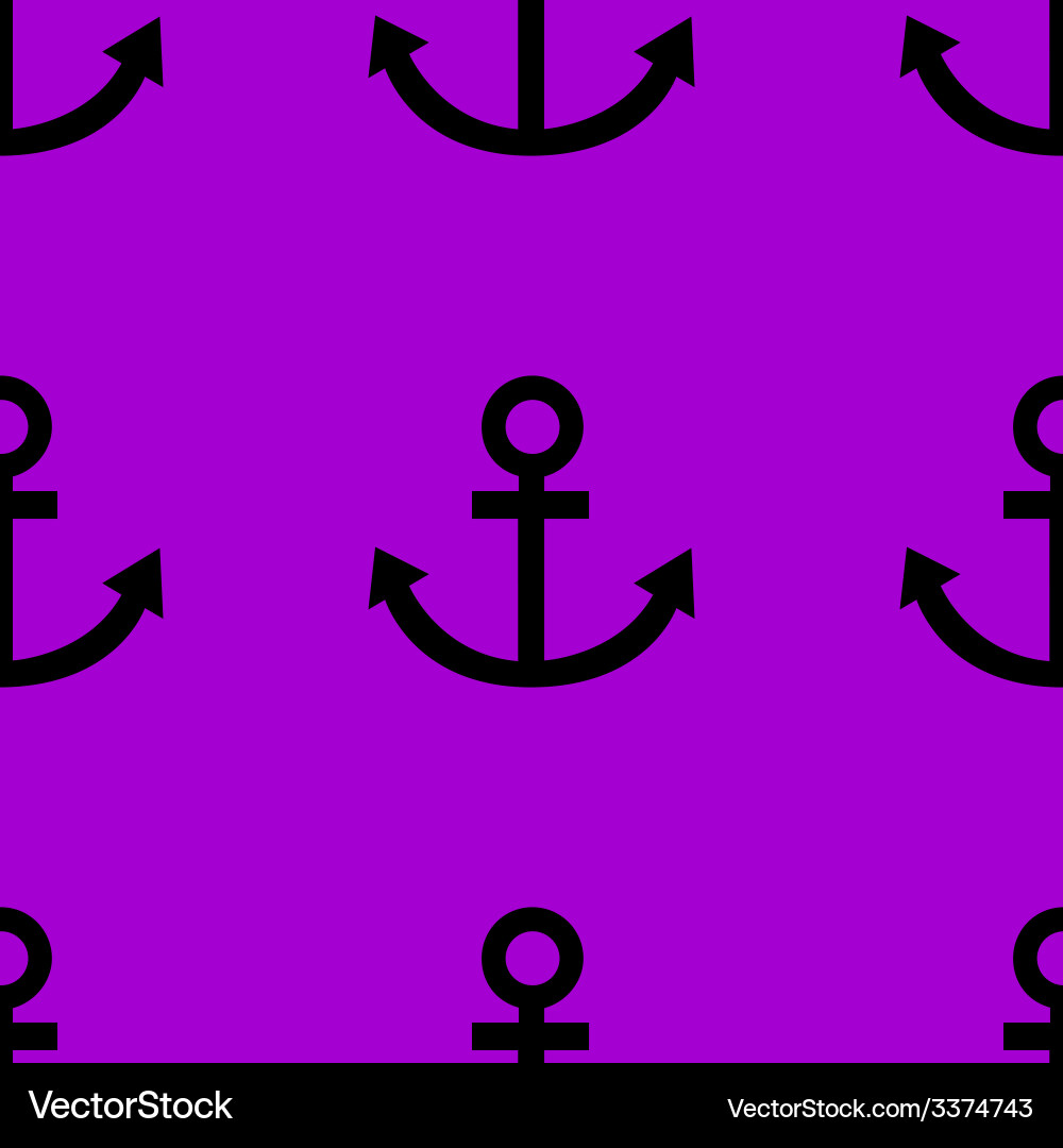 Anchor web icon flat design seamless pattern vector image