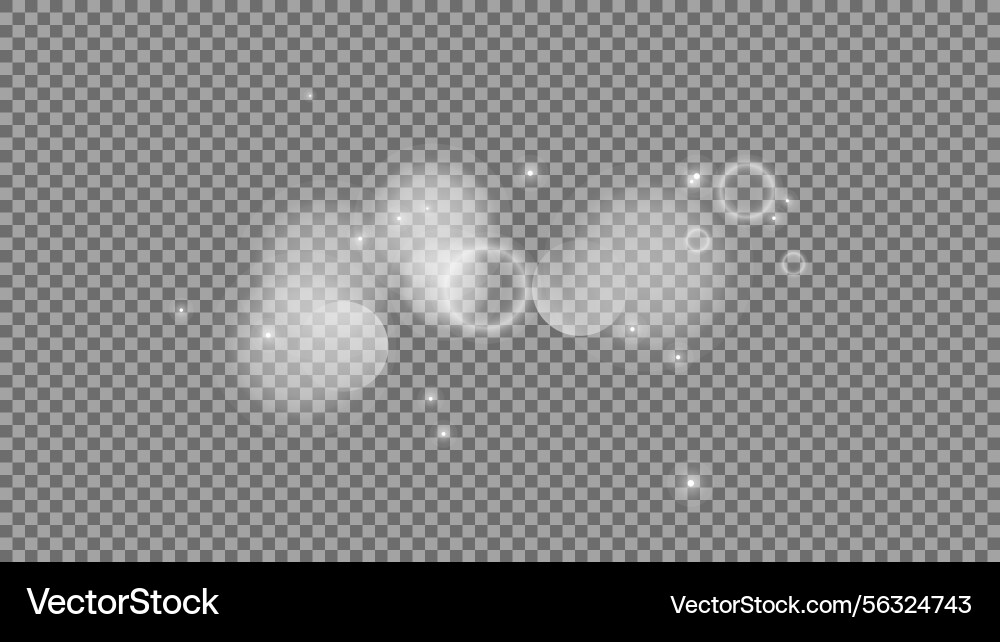 Bokeh circles on transparent background Bokeh circles on transparent background vector image