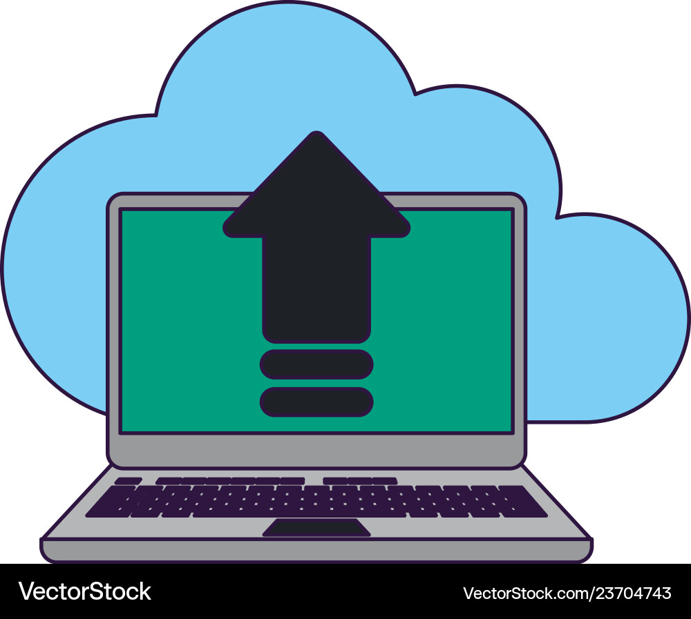 Cloud computing technology Vector Image