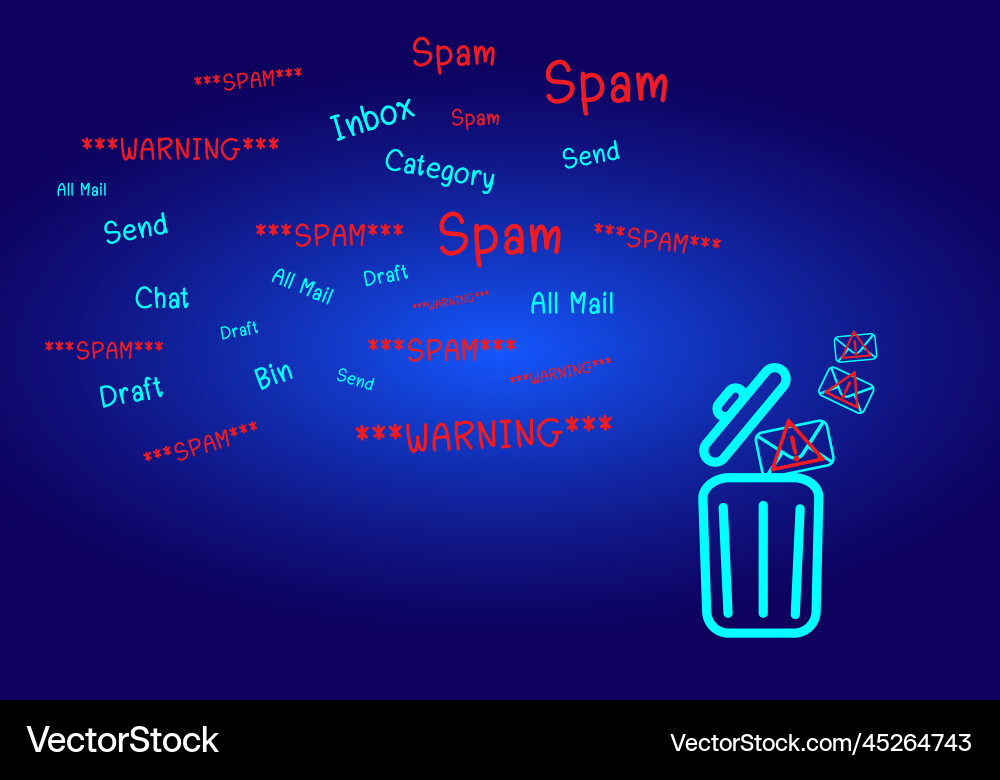 Concept of e-mail and computer viruses review Concept of e-mail and computer viruses review vector image