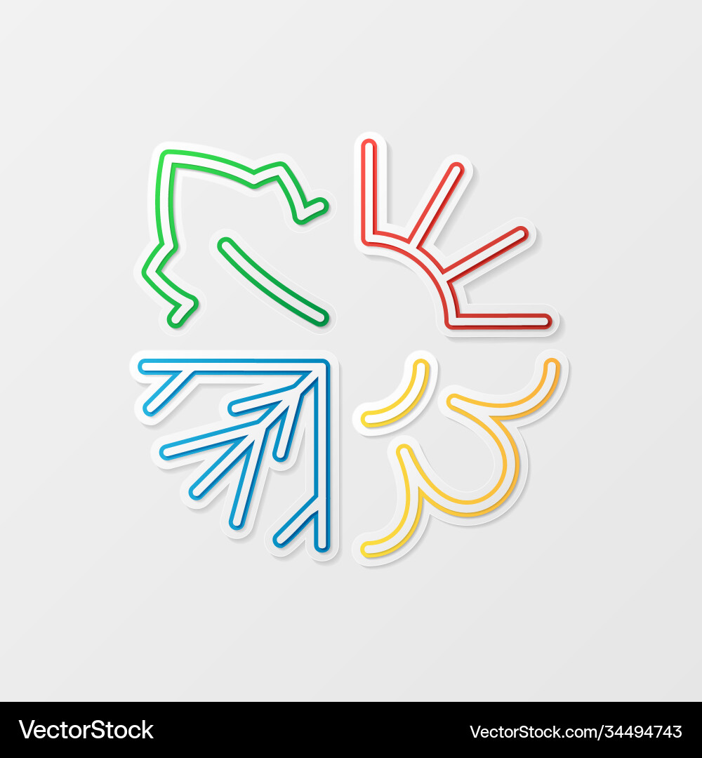 Four seasons symbols vector image