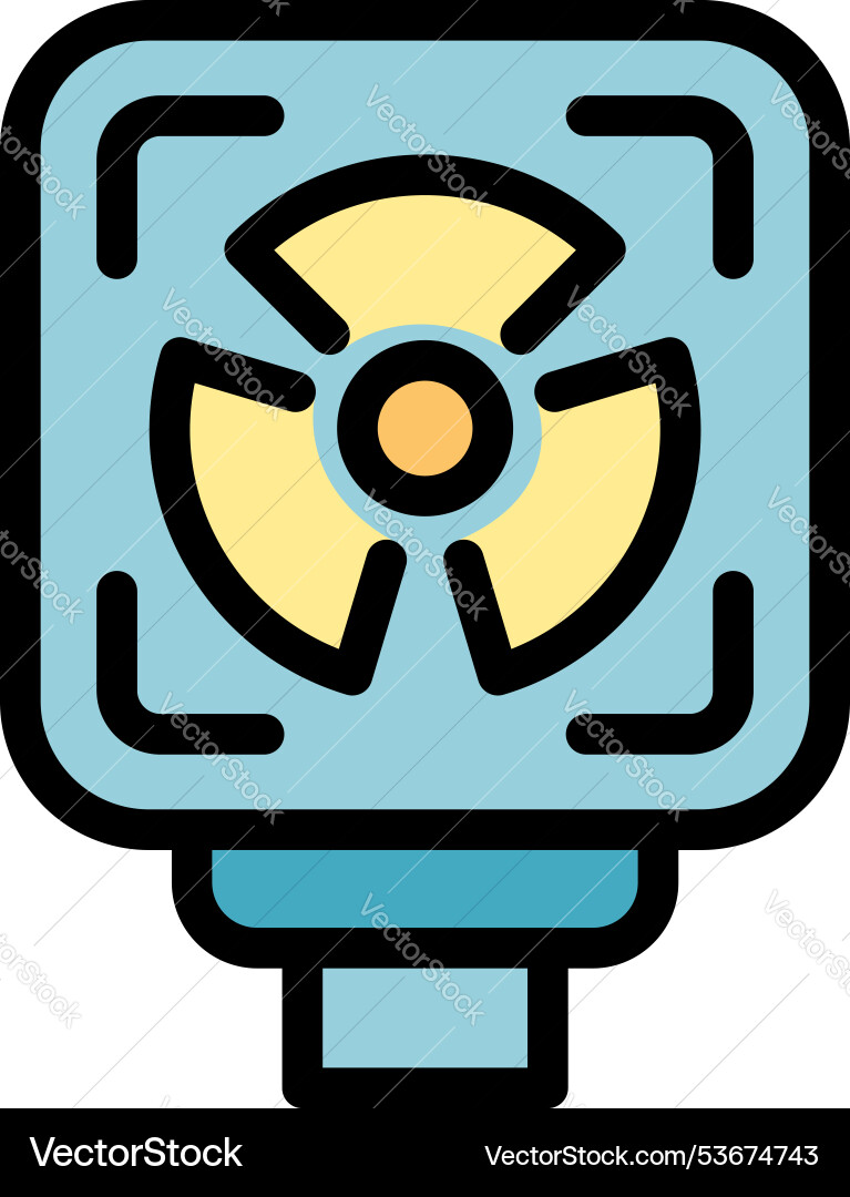Geiger counter showing radiation level in color Geiger counter showing radiation level in color Vector Image