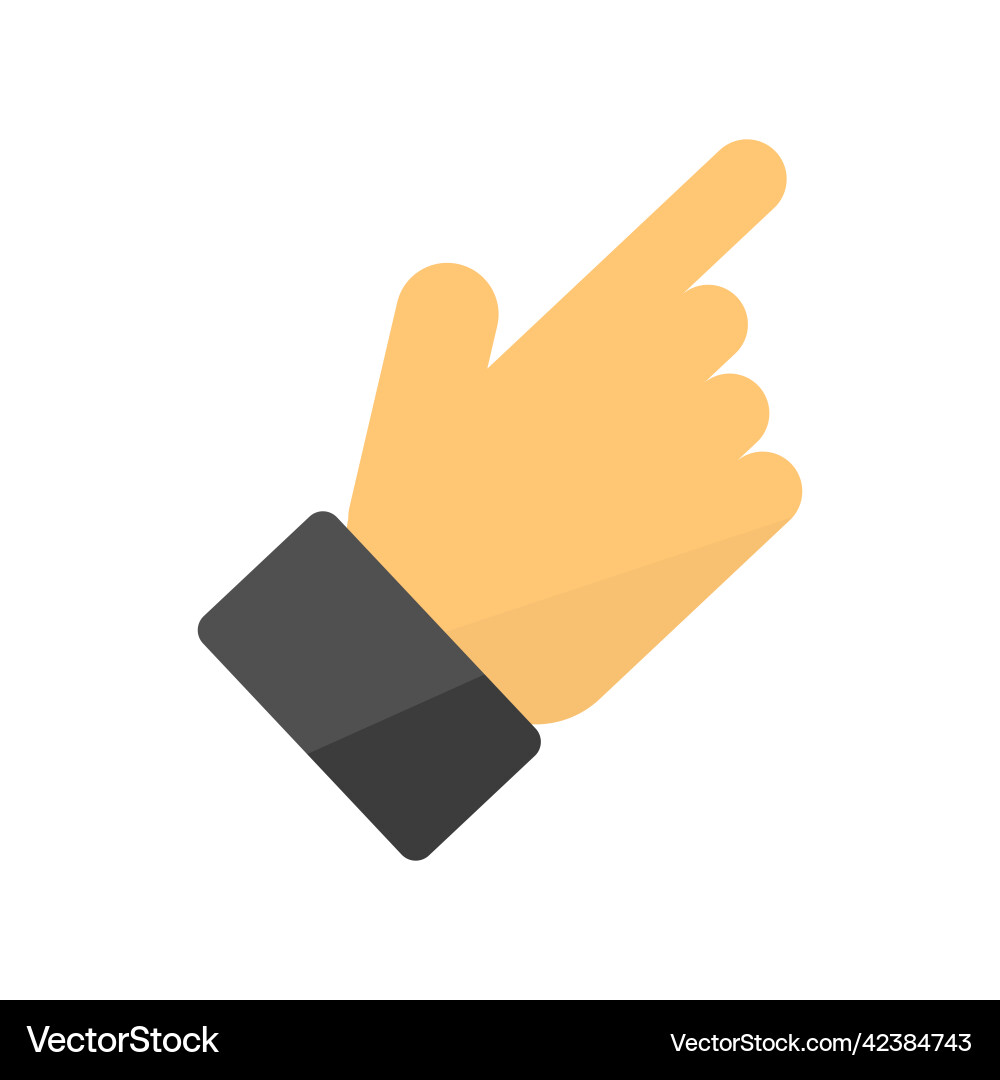 Hand pointing with the index finger vector image