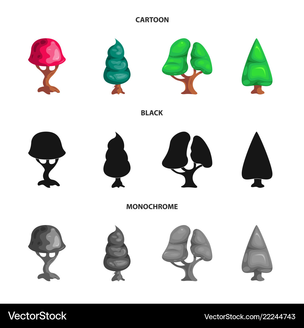 Isolated object of tree and nature symbol vector image